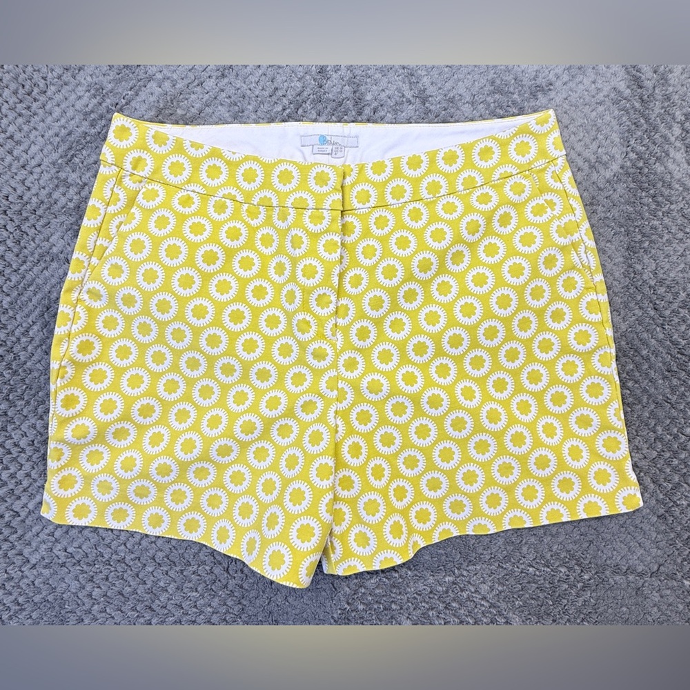 Boden Yellow Floral Women Shorts (size US10)